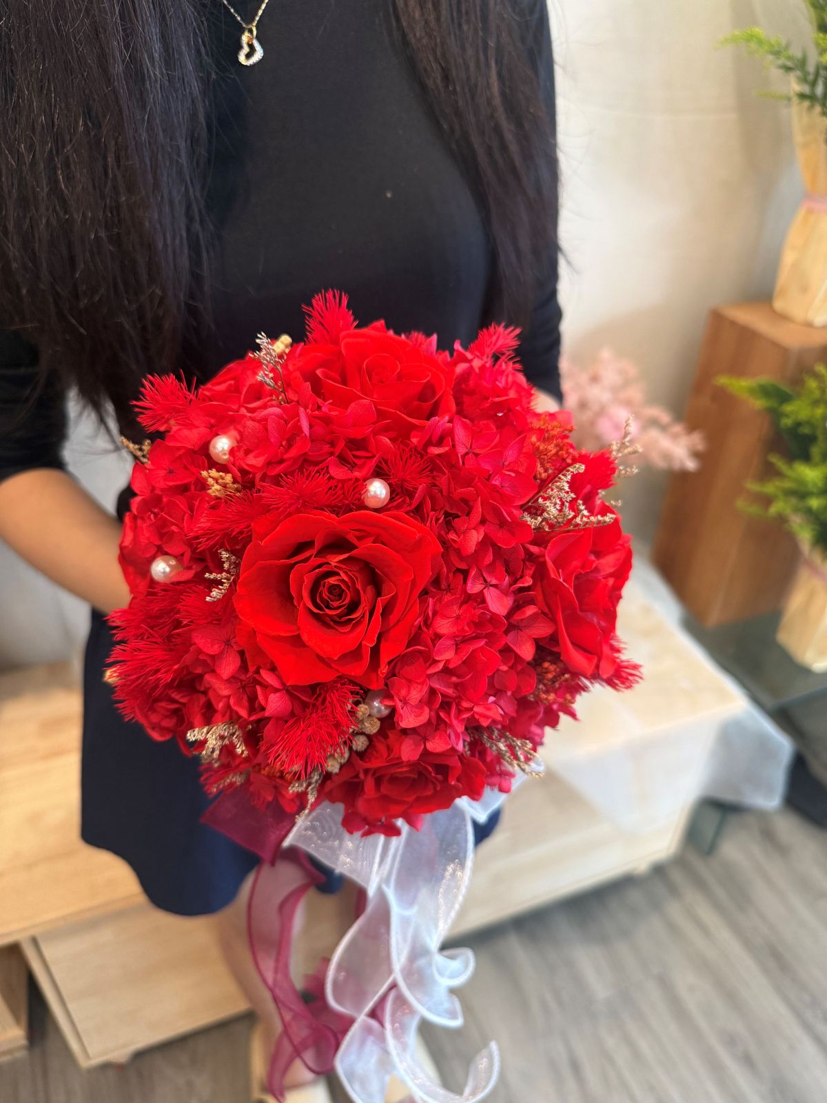 Xi He | Modern Chinese Style Bridal Bouquet - Freeland Floral thumbnail 3