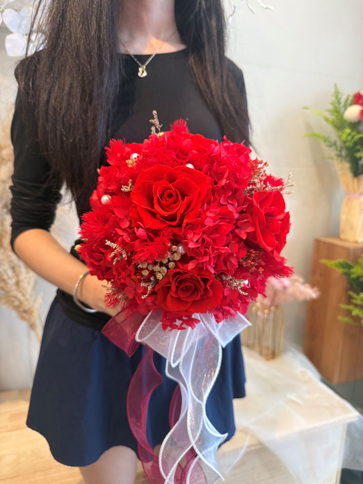 Xi He | Modern Chinese Style Bridal Bouquet - Freeland Floral thumbnail 1