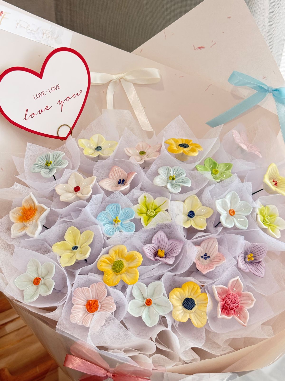 Porcelain Whisper | Porcelain Flower Bouquet