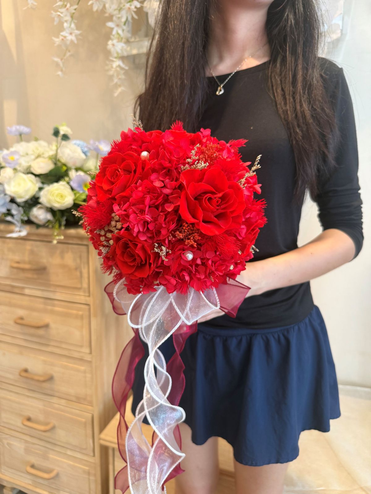 Xi He | Modern Chinese Style Bridal Bouquet - Freeland Floral thumbnail 2
