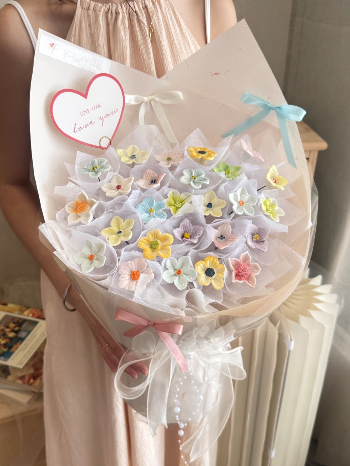 Porcelain Whisper | Porcelain Flower Bouquet